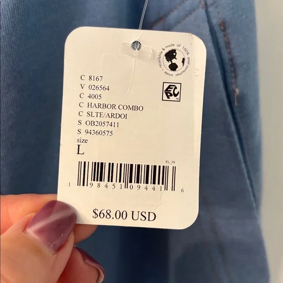 Free People Intimately Don’t Wait Up Longe Pants in Harbor Combo, size L - Picture 6 of 12